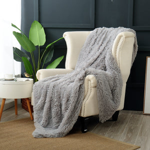 Reafort Luxury Long Hair PV Fur Faux Fur Oversized Throw Blanket